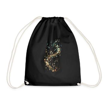 Notes de rêve de musique - Sac de sport léger - noir - Devant