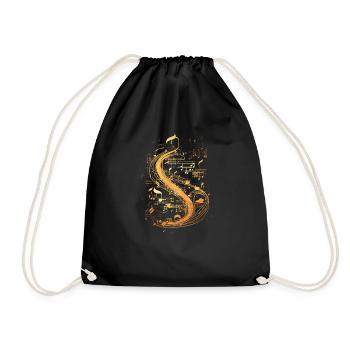 Notes musicales Sentious classiques - Sac de sport léger - noir - Devant