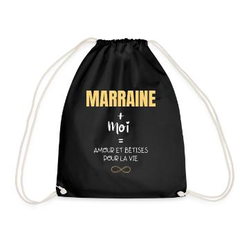 Marraine et moi amour et bêtises pour la vie - Sac de sport léger - noir - Devant