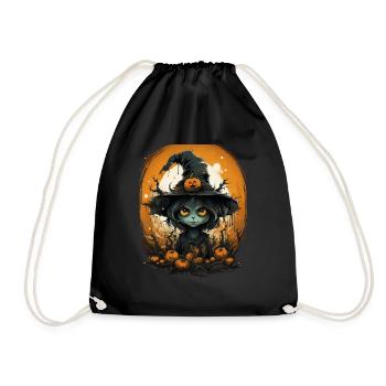 Halloween Witch I Cartoon Style I Witch - Drawstring Bag - black - Front