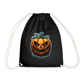 Scary Pumpkin Face I Spooky Halloween - Turnbeutel - Schwarz - Vorne