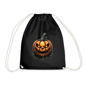 Scary Pumpkin Face I Spooky Halloween - Turnbeutel - Schwarz - Vorne