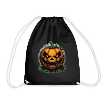 Scary Pumpkin Face I Spooky Halloween - Turnbeutel - Schwarz - Vorne