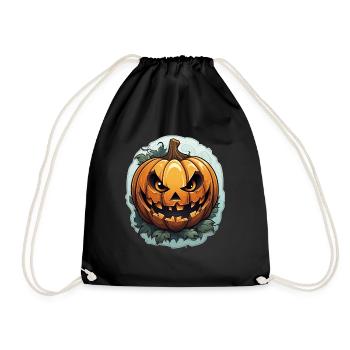 Scary Pumpkin Face I Spooky Halloween - Turnbeutel - Schwarz - Vorne