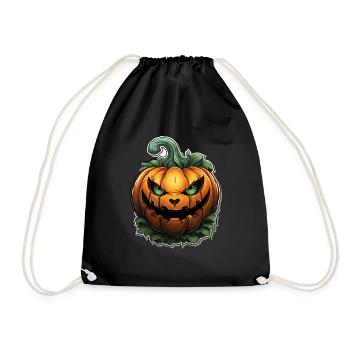 Scary Pumpkin Face I Spooky Halloween - Turnbeutel - Schwarz - Vorne