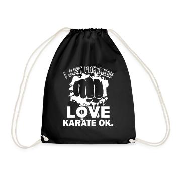 Karate I Just Freaking Love Karate - Drawstring Bag - black - Front