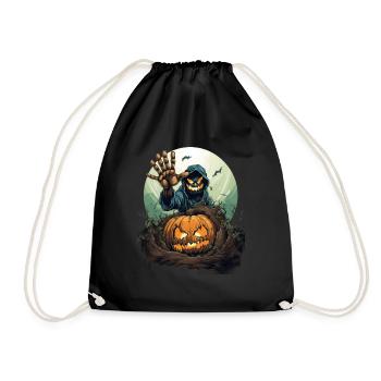 Halloween Emerging Hands Citrouille effrayante - Sac de sport léger - noir - Devant