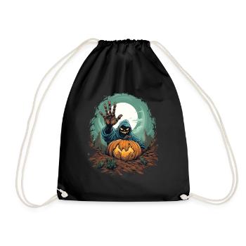 Halloween Emerging Hands Citrouille effrayante - Sac de sport léger - noir - Devant