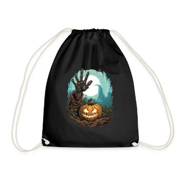 Halloween Emerging Hands Citrouille effrayante - Sac de sport léger - noir - Devant