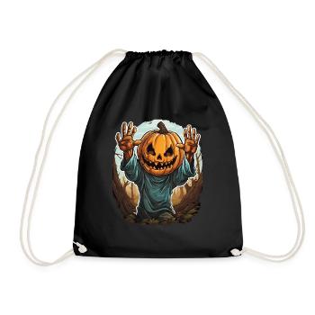 Halloween Emerging Hands Citrouille effrayante - Sac de sport léger - noir - Devant