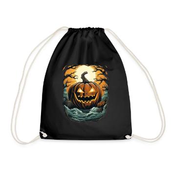 Halloween Emerging Hands Citrouille effrayante - Sac de sport léger - noir - Devant