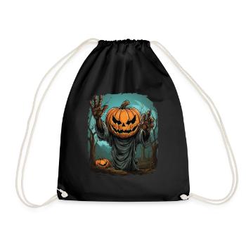 Halloween Mains émergentes Citrouille effrayante - Sac de sport léger - noir - Devant