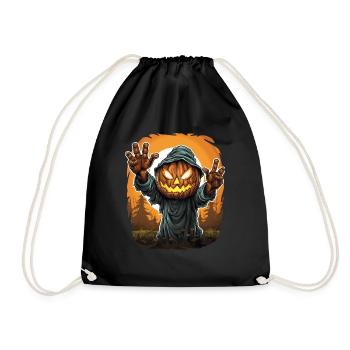 Halloween Mains émergentes Citrouille effrayante - Sac de sport léger - noir - Devant