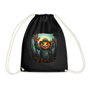 Halloween Mains émergentes Citrouille effrayante - Sac de sport léger - noir - Devant