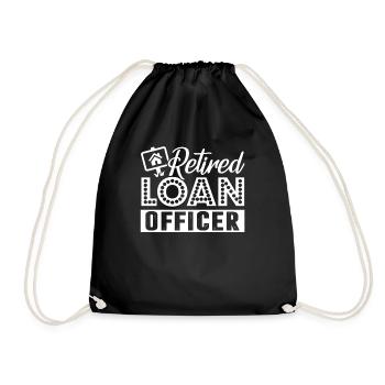 Loan Officer Retired Loan Officer - Drawstring Bag - black - Front