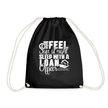 Loan Officer Sleep With A Loan Officer - Drawstring Bag - black - Front