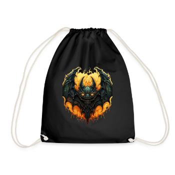 Bat Halloween I Cartoon Cute Bat - Turnbeutel - Schwarz - Vorne