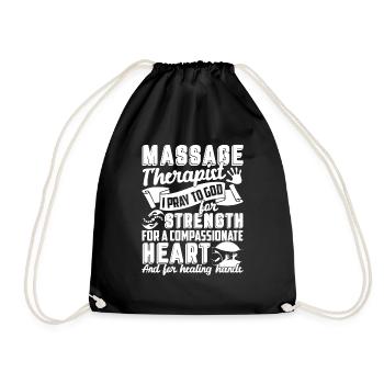Massage Therapist Massage Therapist I Pray To God - Drawstring Bag - black - Front