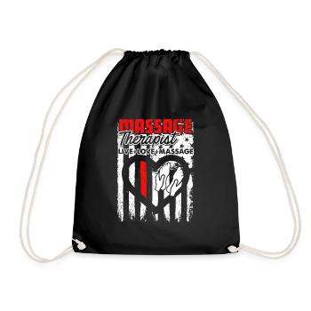 Massage Therapist Live Love Massage - Drawstring Bag - black - Front