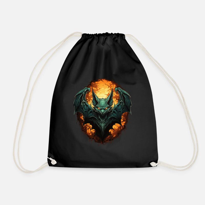 Bat Halloween I Cartoon Cute Bat - Turnbeutel - Schwarz
