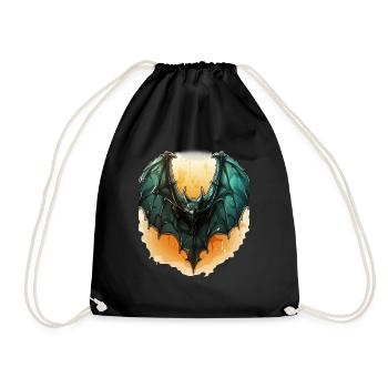 Bat Halloween I Cartoon Cute Bat - Turnbeutel - Schwarz - Vorne