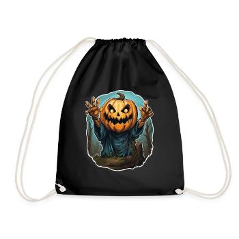 Halloween Emerging Hands Citrouille effrayante - Sac de sport léger - noir - Devant