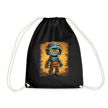 Halloween Spooky Cartoon Mummy - Sac de sport léger - noir - Devant