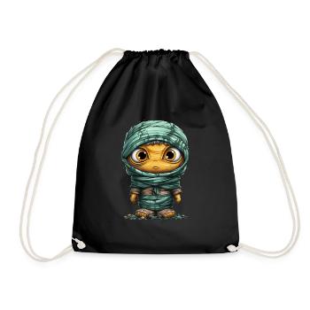 Halloween Spooky Cartoon Mummy - Sac de sport léger - noir - Devant