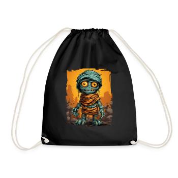 Halloween Spooky Cartoon Mummy - Sac de sport léger - noir - Devant