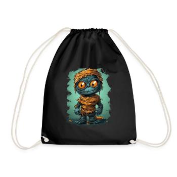 Halloween Spooky Cartoon Mummy - Sac de sport léger - noir - Devant