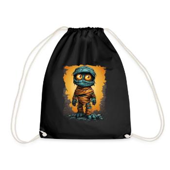 Halloween Spooky Cartoon Mummy - Sac de sport léger - noir - Devant