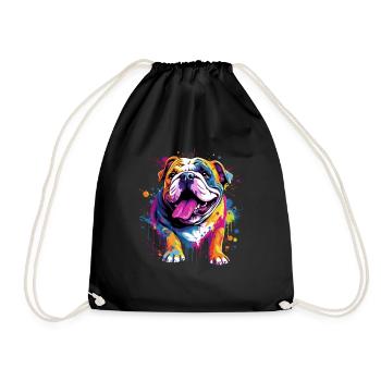 Bouledogue anglais Pop Art I Dog Lover I Splash Art - Sac de sport léger - noir - Devant