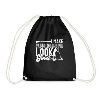 Paddleboarding I Make Paddleboarding Look Good - Drawstring Bag - black - Front