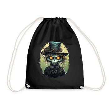 Scarecrow Halloween Cartoon Scary Scarecrow - Turnbeutel - Schwarz - Vorne