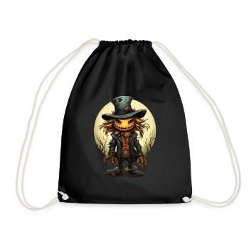 Scarecrow Halloween Cartoon Scary Scarecrow - Turnbeutel - Schwarz - Vorne
