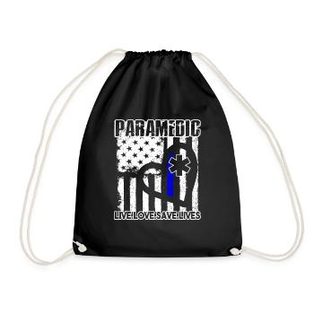 Paramedic Paramedic Live Love Save Lives - Drawstring Bag - black - Front