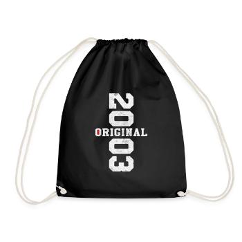 Original 2003 Rétro Cadeau d Anniversaire 20 ans - Sac de sport léger - noir - Devant