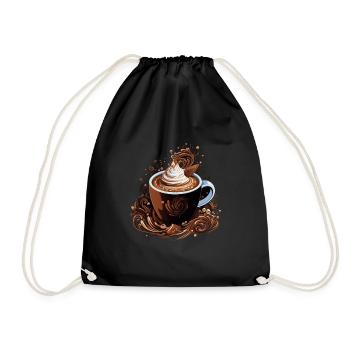 Tasse à chocolat chaud I Amateur de chocolat I chaud - Sac de sport léger - noir - Devant