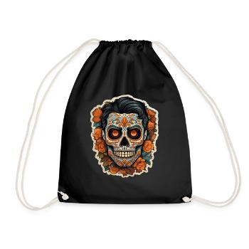 Day Of The Dead I Sugar Skull I Dia De Los Muertos - Drawstring Bag - black - Front