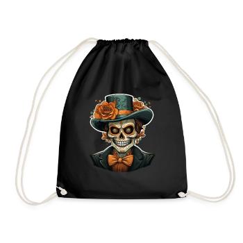 Day Of The Dead I Sugar Skull I Dia De Los Muertos - Drawstring Bag - black - Front