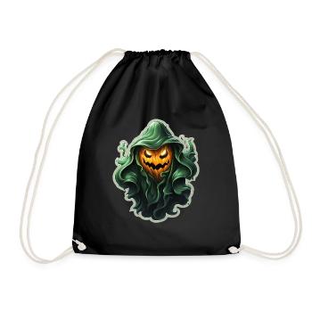 Ghost Lover Cartoon Style Halloween Ghost Spooky - Sac de sport léger - noir - Devant