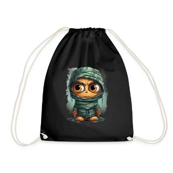 Halloween Spooky Cartoon Mummy - Sac de sport léger - noir - Devant