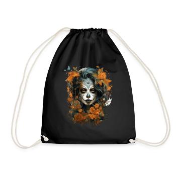 Day Of The Dead I Sugar Skull I Dia De Los Muertos - Turnbeutel - Schwarz - Vorne