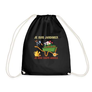 Je suis jardinier je suis taupe modèle - Sac de sport léger - noir - Devant