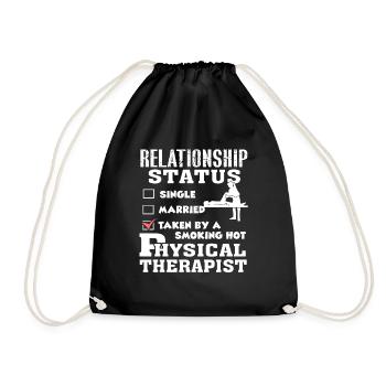 Physical Therapist Relationship Status - Drawstring Bag - black - Front
