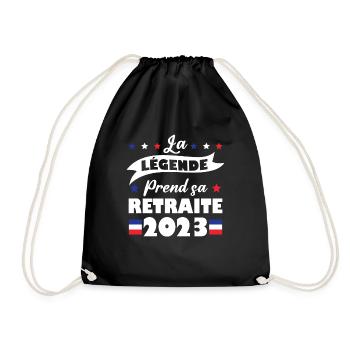 La Légende Prend Sa Retraite 2023 Humour Cadeau - Sac de sport léger - noir - Devant