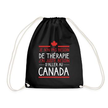 J'ai juste besoin d'aller au canada cadeau voyage - Sac de sport léger - noir - Devant
