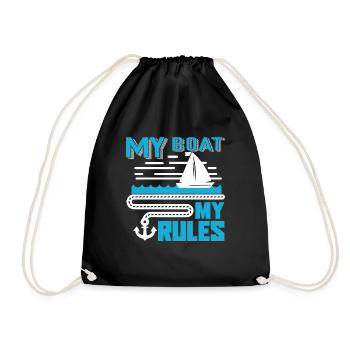 Sailor Sailor My Boat My Rules - Drawstring Bag - black - Front