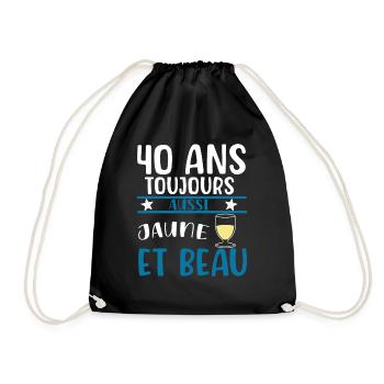 40 ans cadeau anniversaire homme humour beauf - Sac de sport léger - noir - Devant