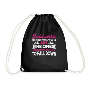 Social Worker Social Worker Job - Drawstring Bag - black - Front
